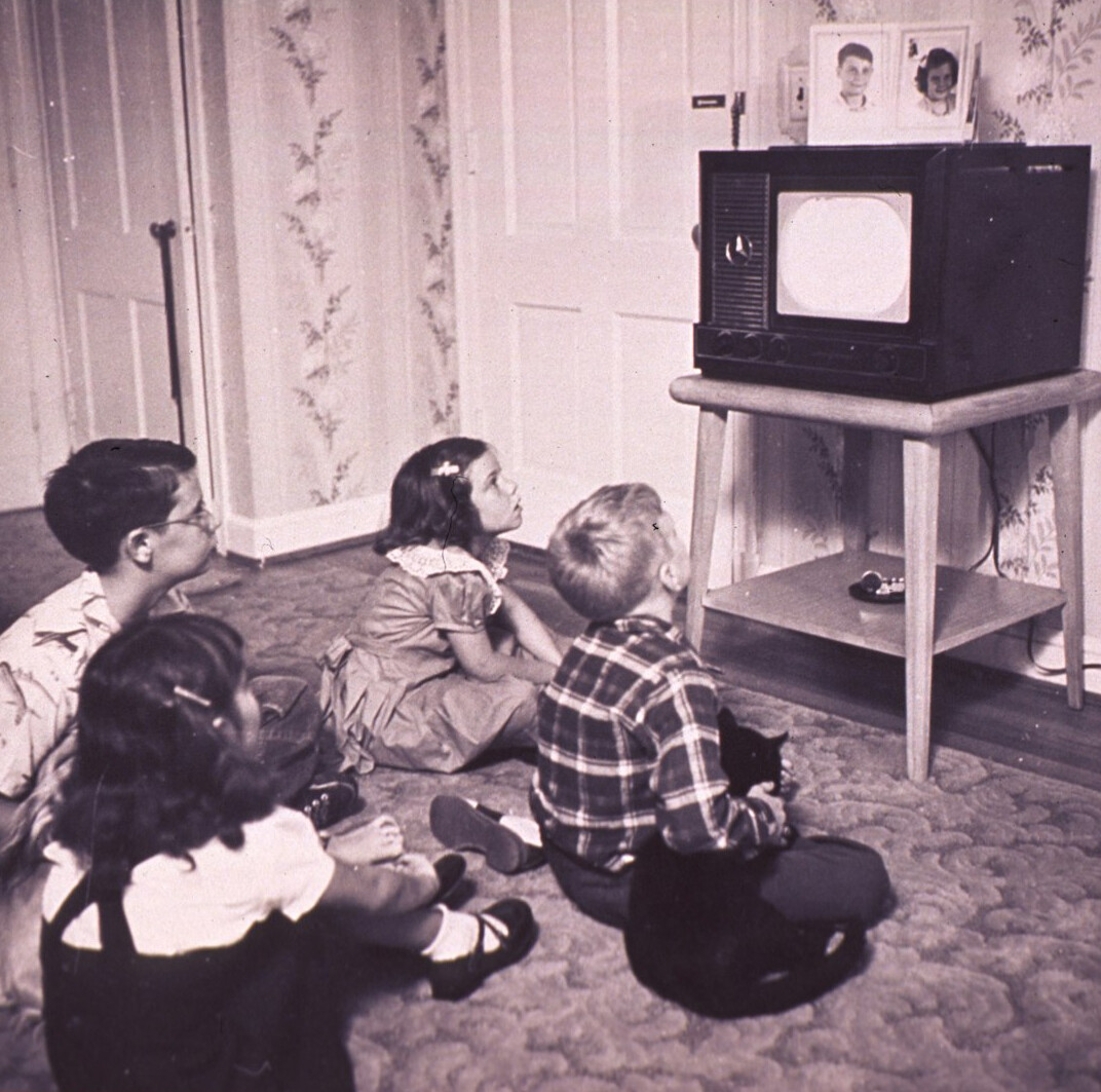 retro tv drama scene